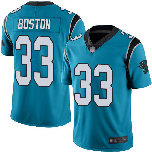 Carolina Panthers Limited Blue Men Tre Boston Jersey NFL Football 33 Rush Vapor Untouchable